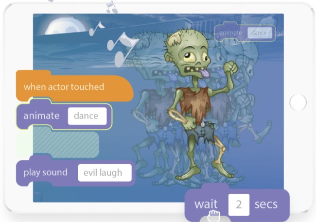 Screenshot from one of Tynker's coding games for kids