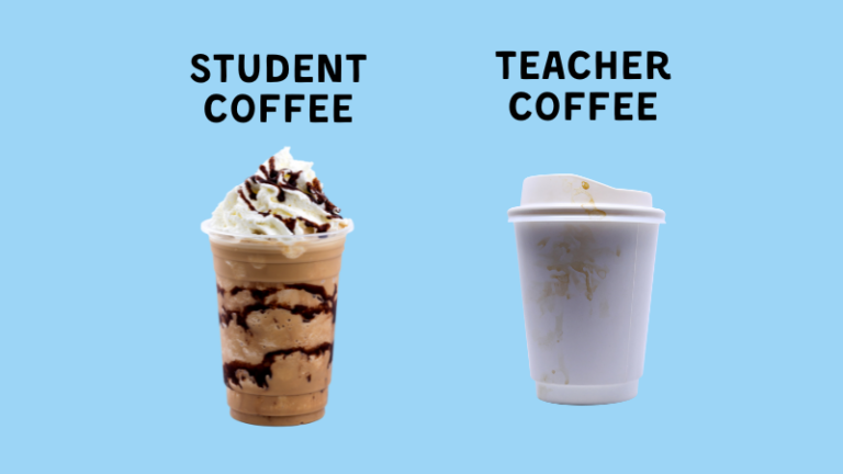 student vs. teacher coffee meme feature