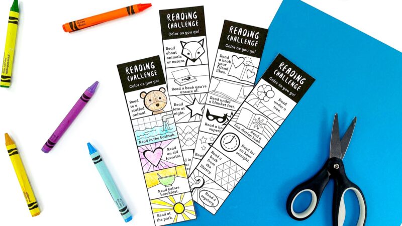Color as you go bookmarks