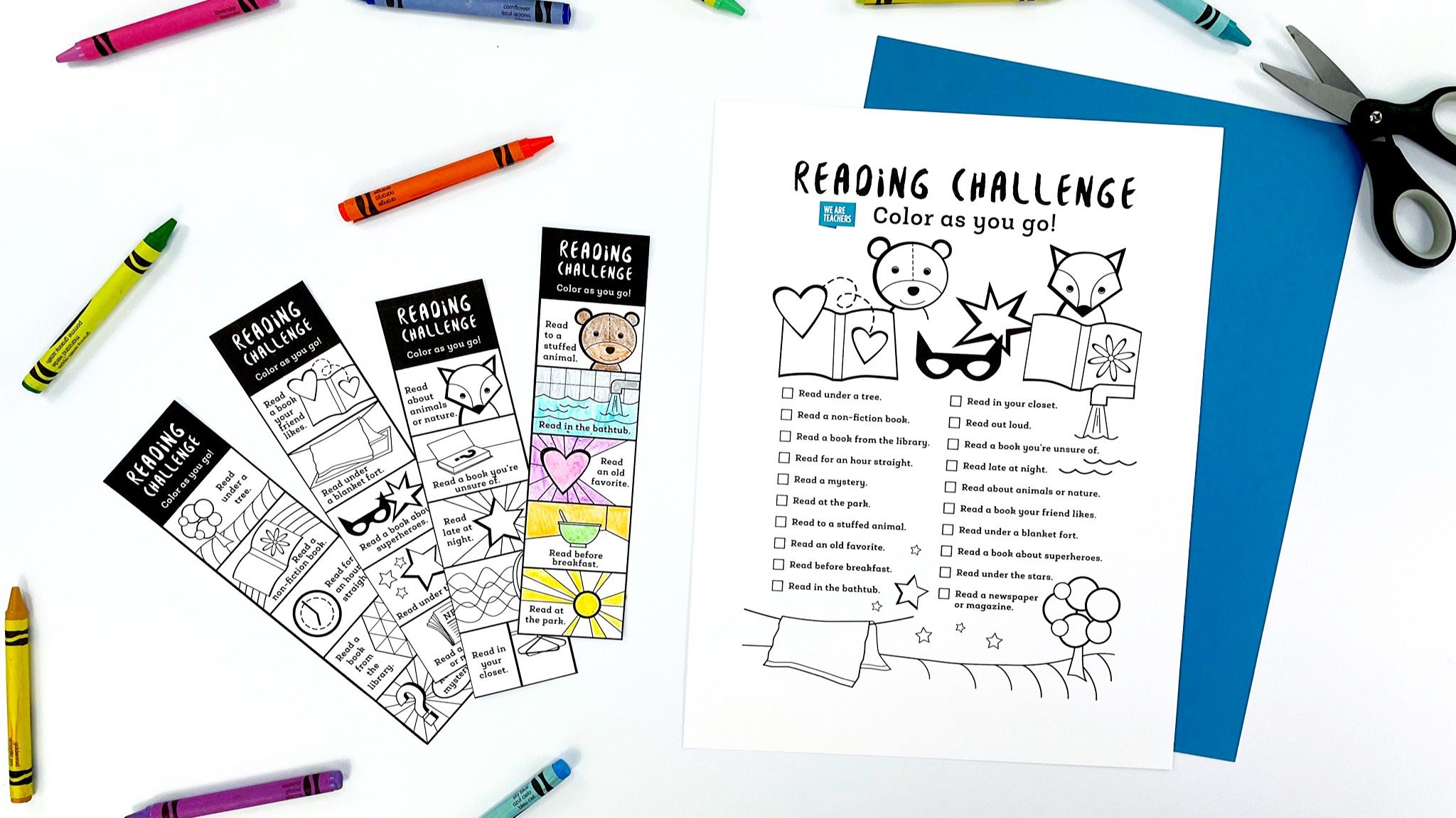 Color as you go reading challenge