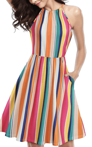 Colorful Halter dress