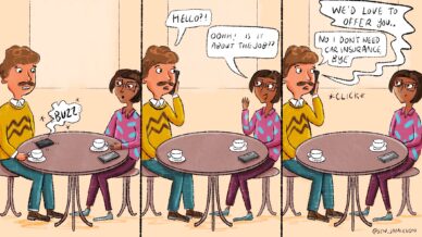 Illustration of two teacher friends having coffee