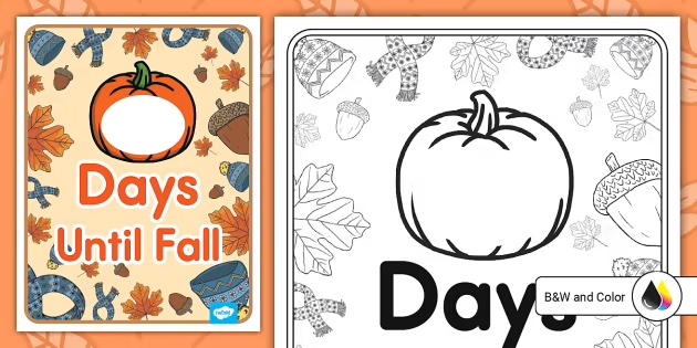 countdown to fall poster Twinkl free fall printable
