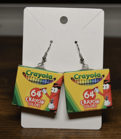 Crayola 64 pack dangle earrings