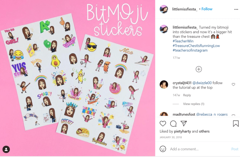 Still of classroom bitmoji ideas from Instagram
