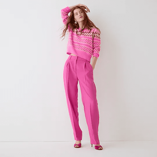 Relaxed drapey pink trouser pants