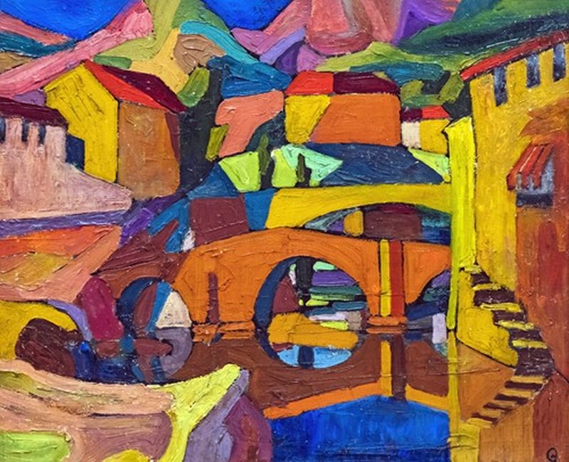 Cubist Village by Georges Gaudion