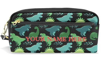 Customized name dinosaur cute pencil pouch