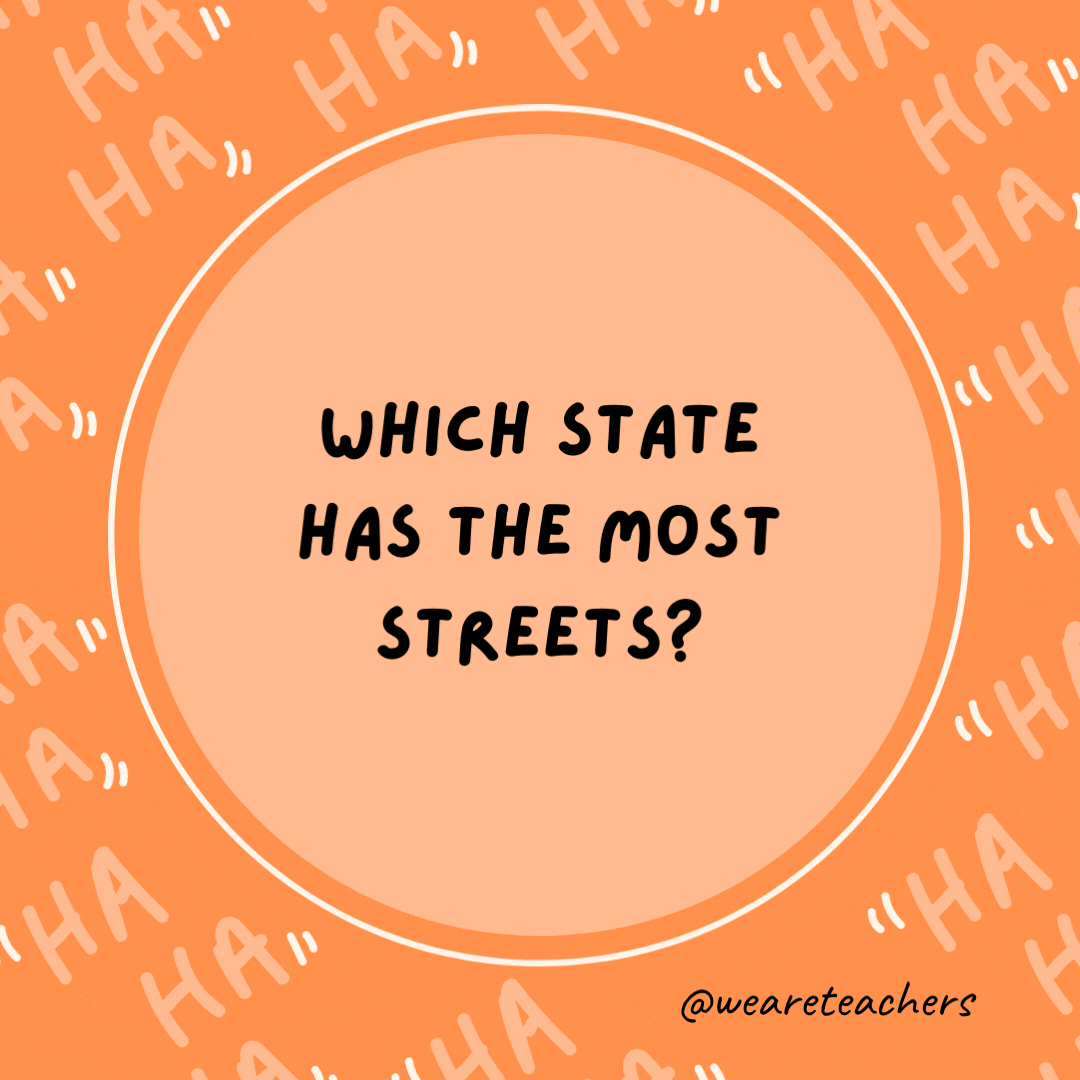 Which state has the most streets?  Rhode Island.