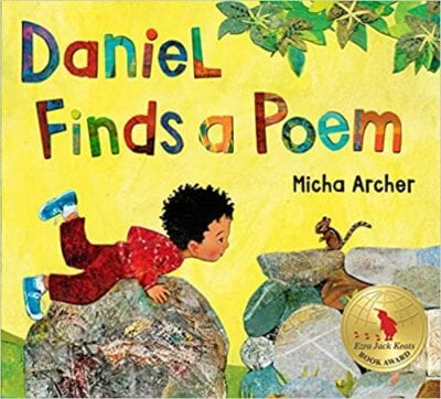 Book cover for Daniel Finds a Poem as an example of poetry books for kids
