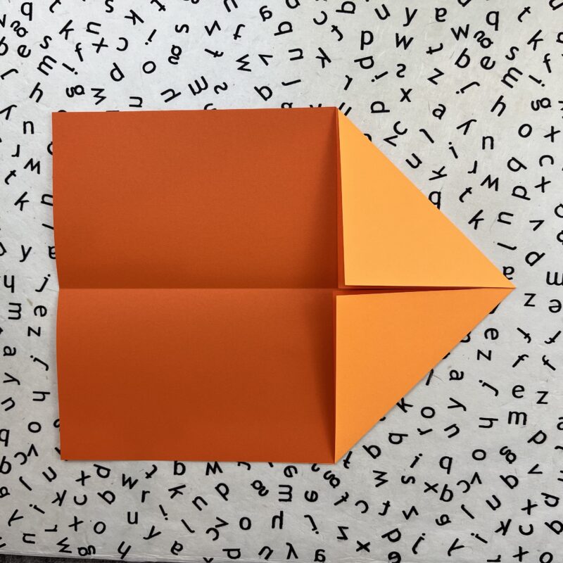 orange paper folded