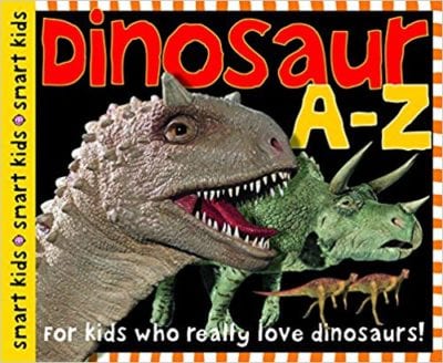 Book cover for Dinosaur A to Z as an example of dinosaur books for kids