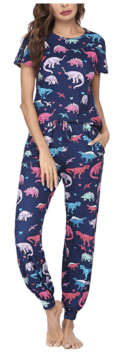 Dinosaur pajama set for women