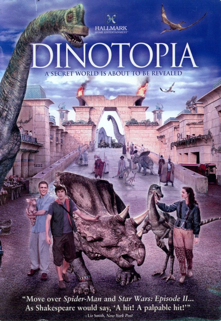 Dinotopia movie poster as an example of dinosaur movies for kids