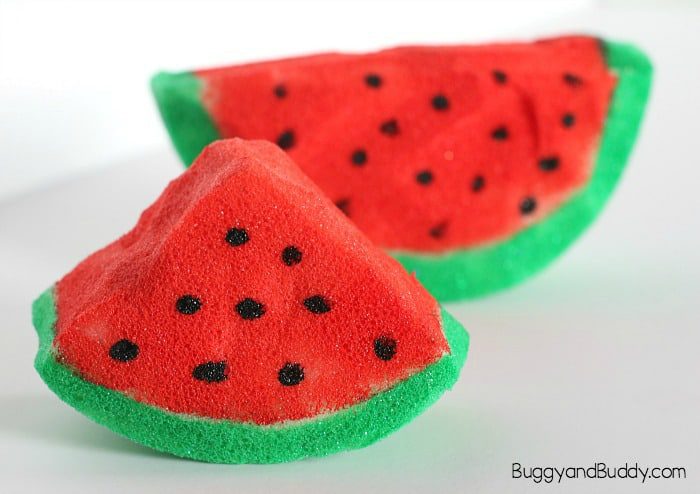 Watermelon squish toy for a DIY fidget toy