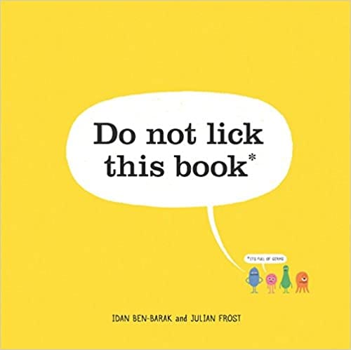 "do not lick this book" book cover.