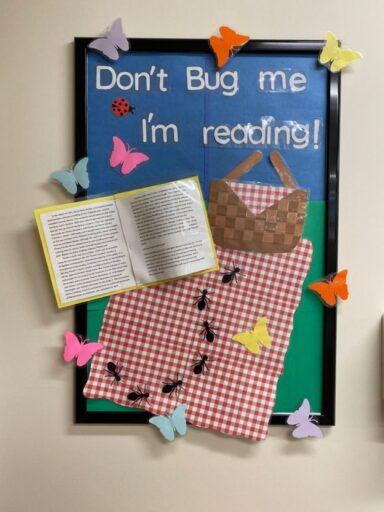 Don't bug me I'm reading picnic ants bulletin board idea