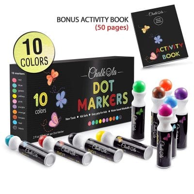 Pack of multicolor dot markers