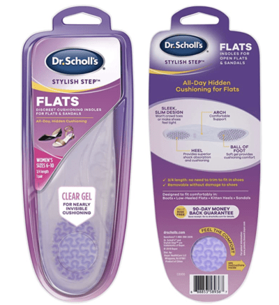 Dr. Scholl's Cushioning gel insoles for flats