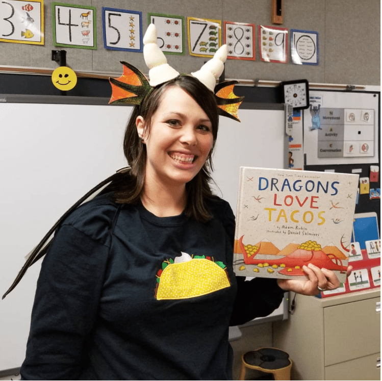 Dragons love tacos costume idea for teachers