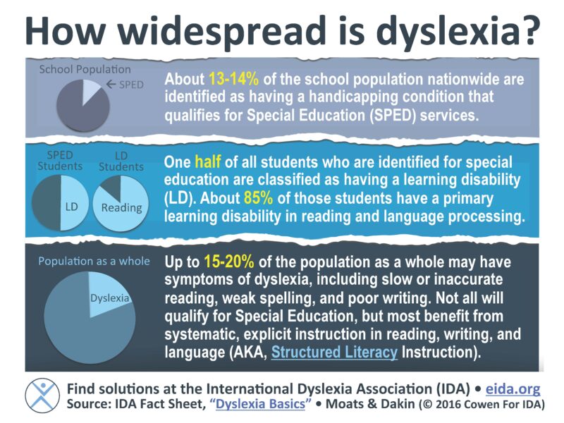 infographic about dyslexia and how widespread it is 