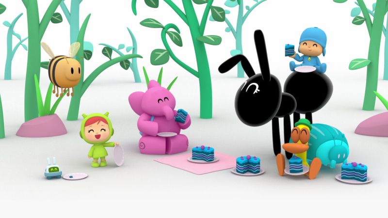 Characters from the Pocoyo show on Netflix