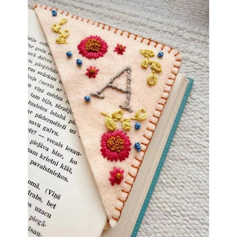 Gifts for librarians: embroidered bookmark