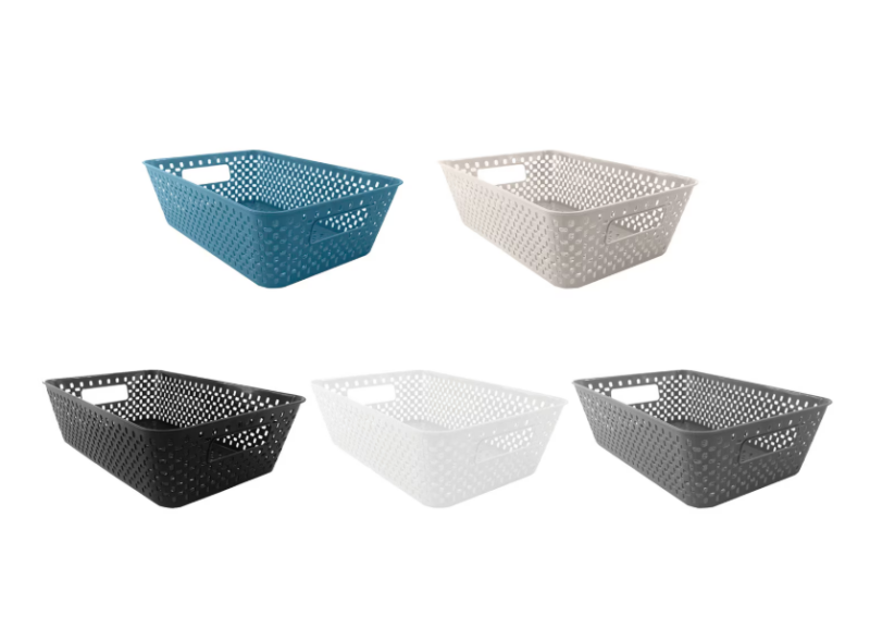 Forest-vibe book baskets
