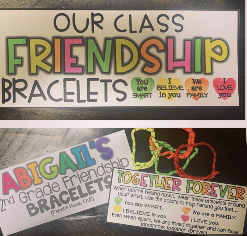 Colorful friendship bracelets