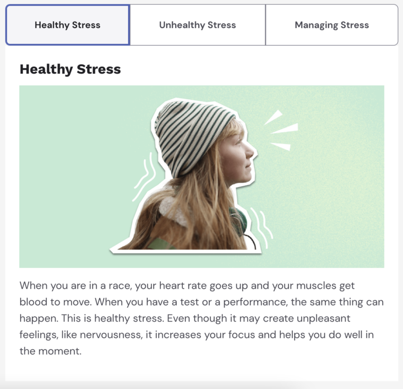 Everfi Mental health resources healthy stress