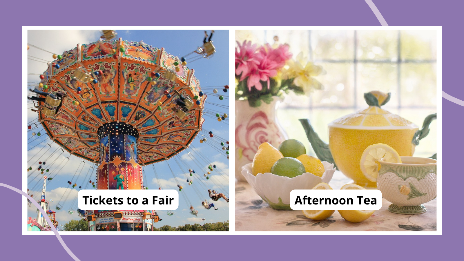 experience gifts examples taking kids to a fair or afternoon tea