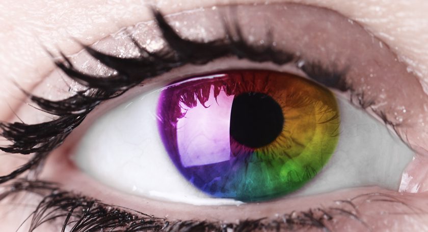 eye with different colors in it