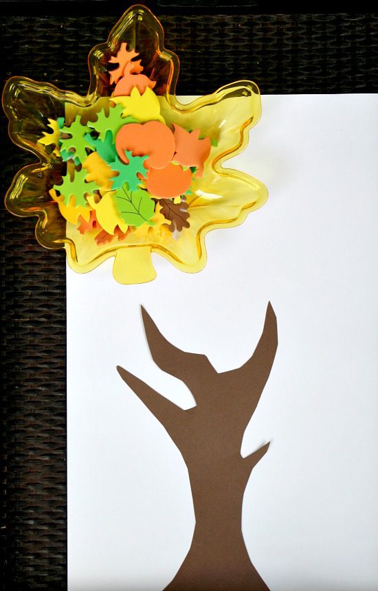 Scrap Paper Fall Leaf (Free Printable) - Little Learning Club