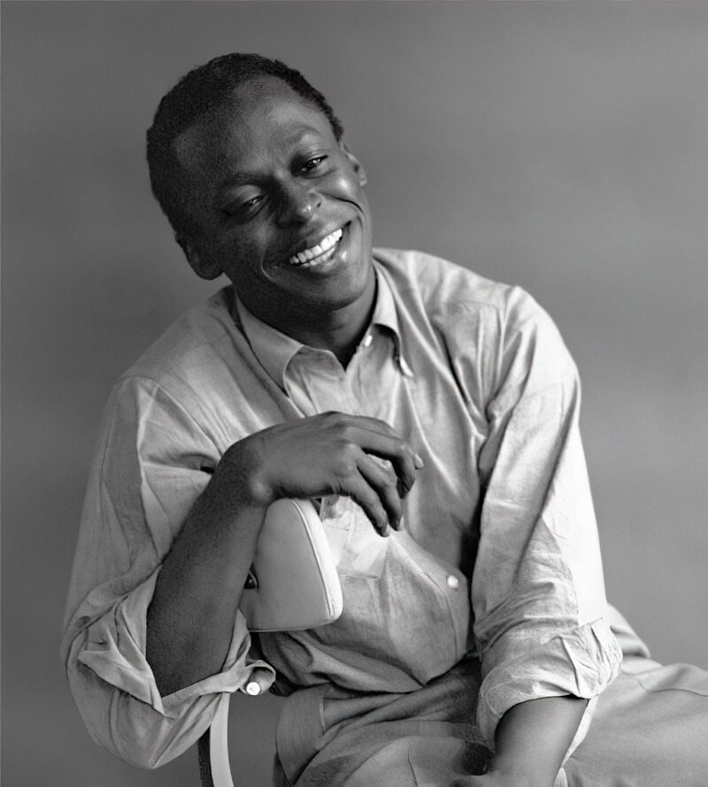 Portrait of Miles Davis an example of Famous Black Americans we should all know
