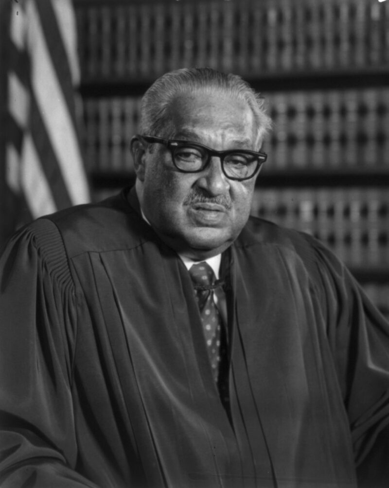 Thurgood Marshall Supreme Court portrait,  an example of famous Black Americans everyone should know