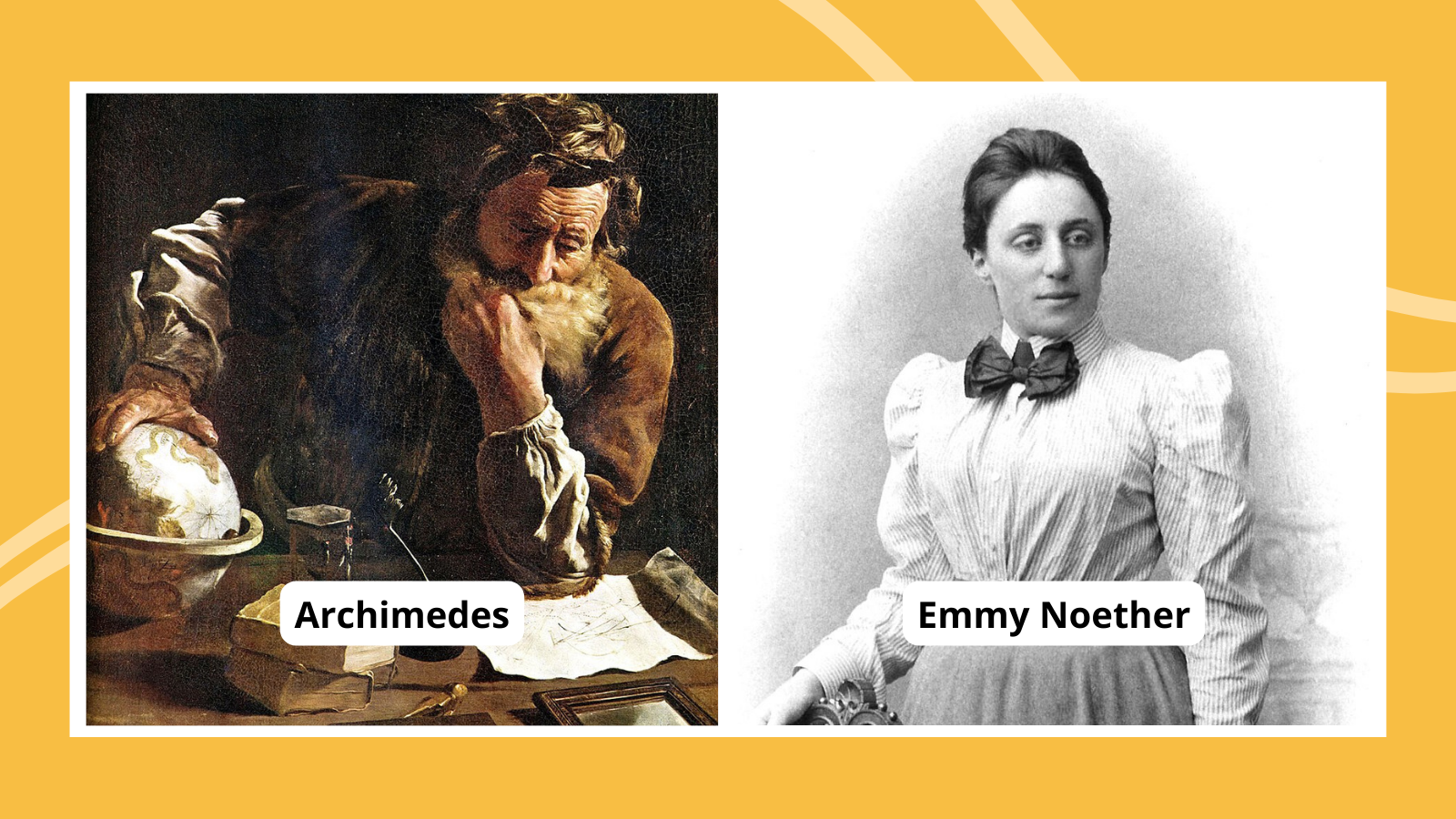Archimedes and Emmy Noether famous mathematicians