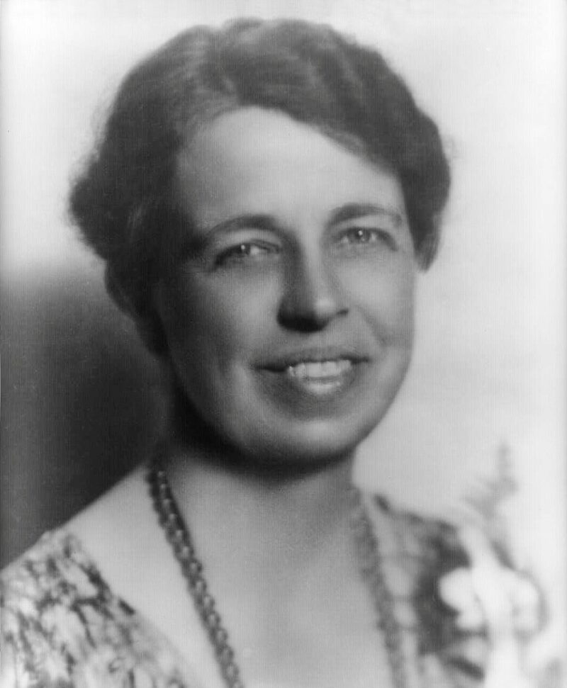 Head-and-shoulders portrait of Eleanor Roosevelt, on the list of famous women in history.
