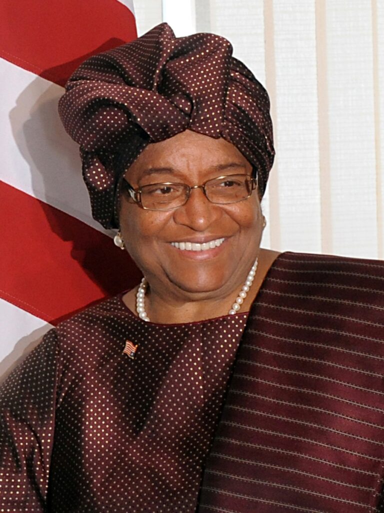 Ellen Johnson-Sirleaf, President of Liberia, during a state visit to Brazil, April 2010.