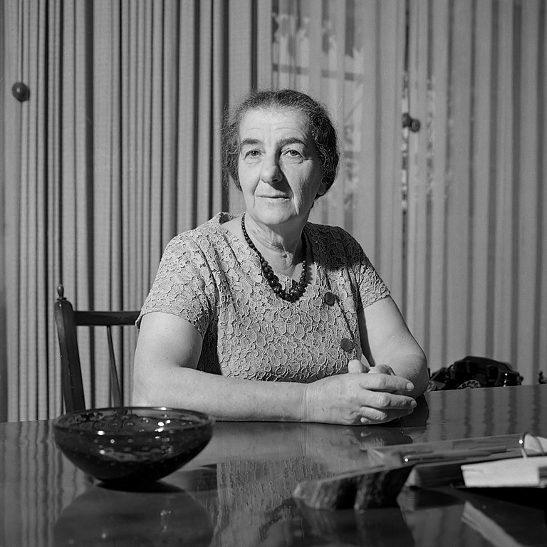 Golda Meir, Minister of Foreign Affairs of Israel (1964).
