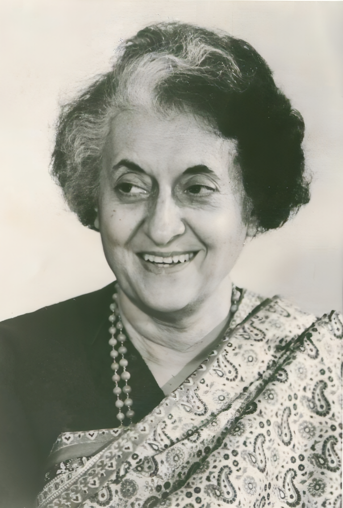 Official portrait of Smt. Indira Priyadarshini Gandhi, 3rd prime minister of India