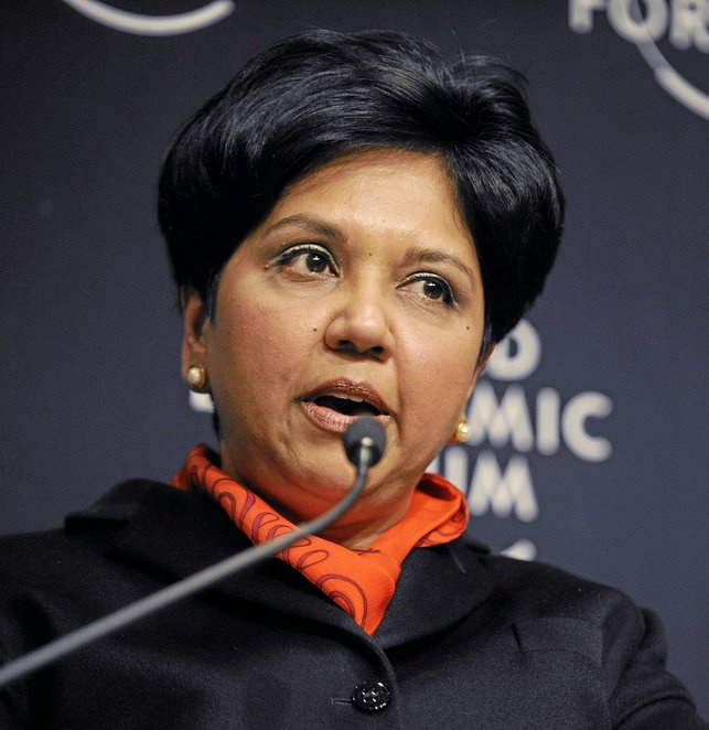 Indra Nooyi speaking while World Economic Forum 2010 Annual Meeting in Davos, Switzerland, on the list of famous women in history.