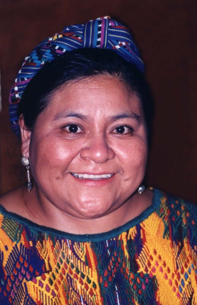 Photographs by John Mathew Smith, Rigoberta Menchú, on the list of famous women in history.