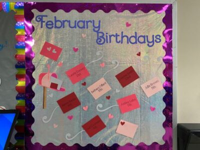 february birthdays mailbox love letters birthday bulletin board idea