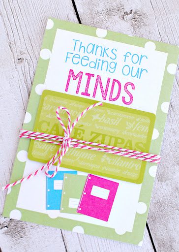 "Thank you for feeding our minds"- DIY Teacher Gifts