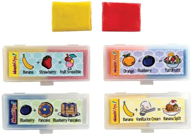 Boxes of fruit-scented colorful kneadable erasers