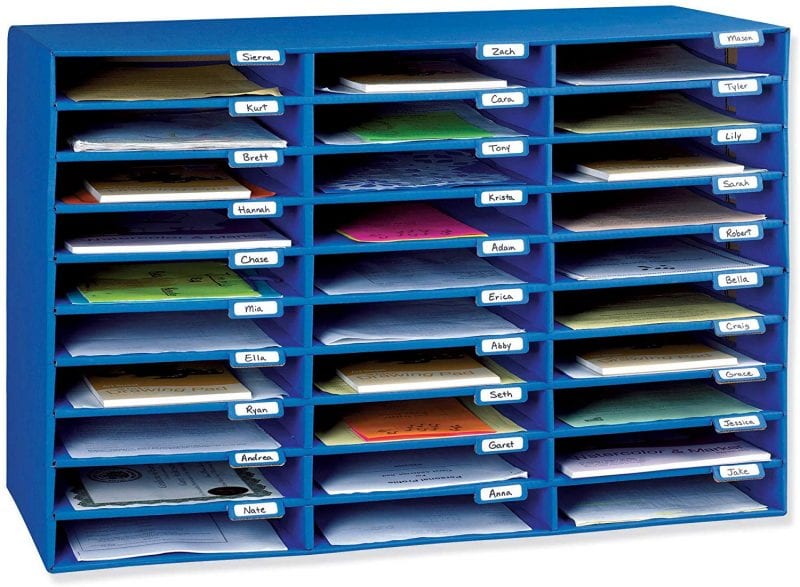 File box for 1st grade classroom