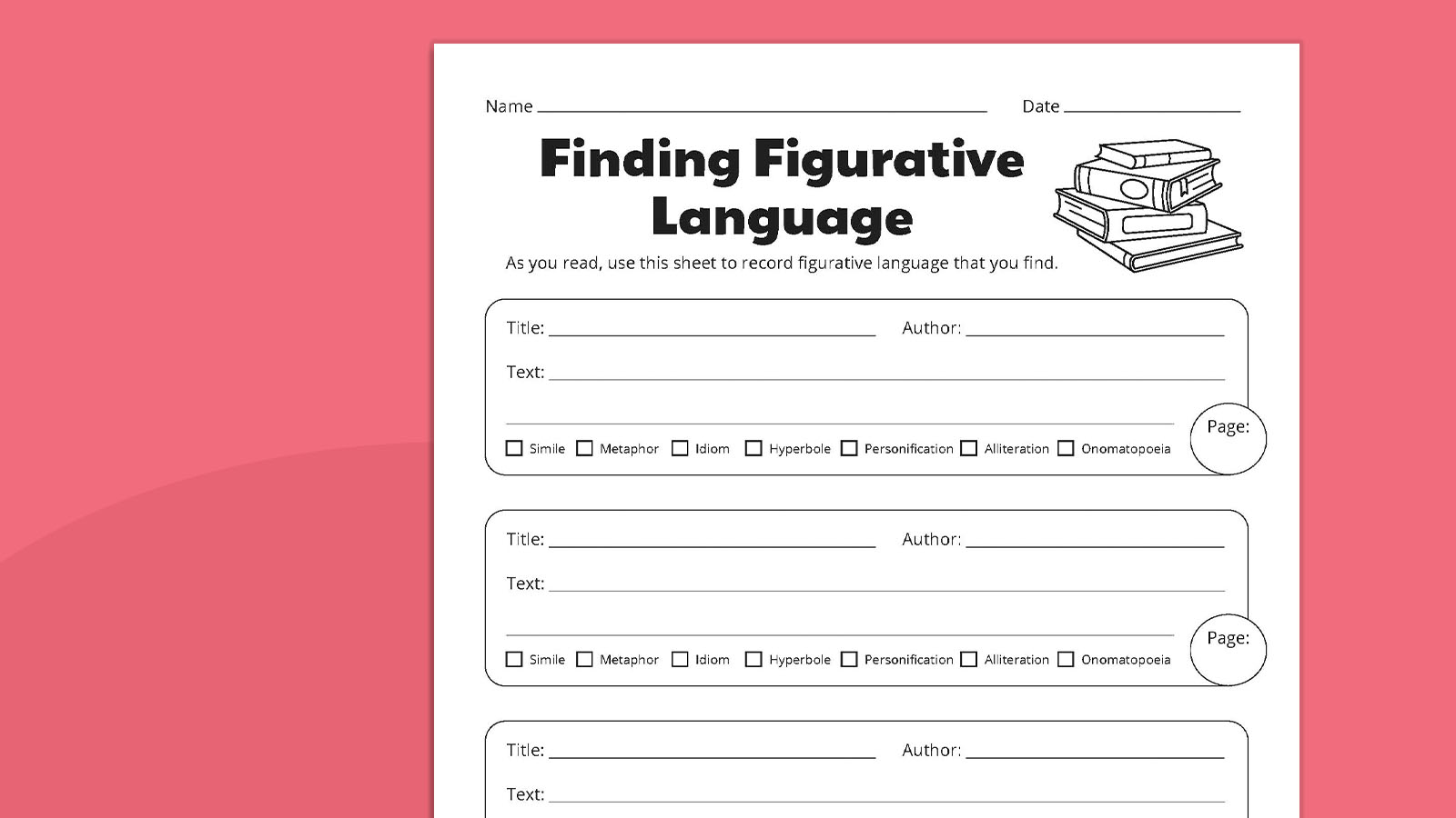 Figurative Language Worksheets