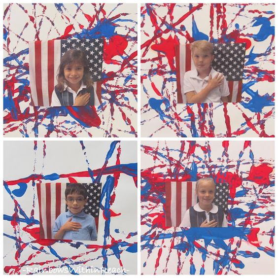 examples of firework painting for memorial day