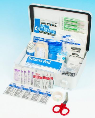 First aid kit designed for use in a science lab