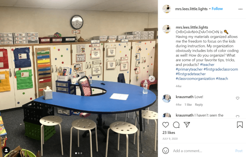 Still of first grade classroom ideas for organizing everything from Instagram